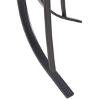 Hanover Lavallette 5-Piece Dining Set in Ocean Blue with 4 Stationary Chairs, 52-In. Round Glass-Top Table, Umbrella, and Base