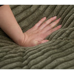 Harmonia 109 W Oversized Corduroy Sofa Bed, Deep Seat Double Lounge Chaise with 4 Pillows