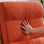 Fauteuil de loisirs avec dossier haut en bois massif et accoudoirs, fauteuil d'appoint