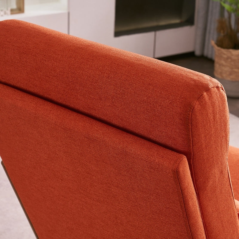 Fauteuil de loisirs avec dossier haut en bois massif et accoudoirs, fauteuil d'appoint