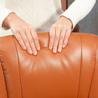 HomCom Faux Leather Adjustable Manual Swivel Base Recliner Chair with Comfortable and Relaxing Footrest