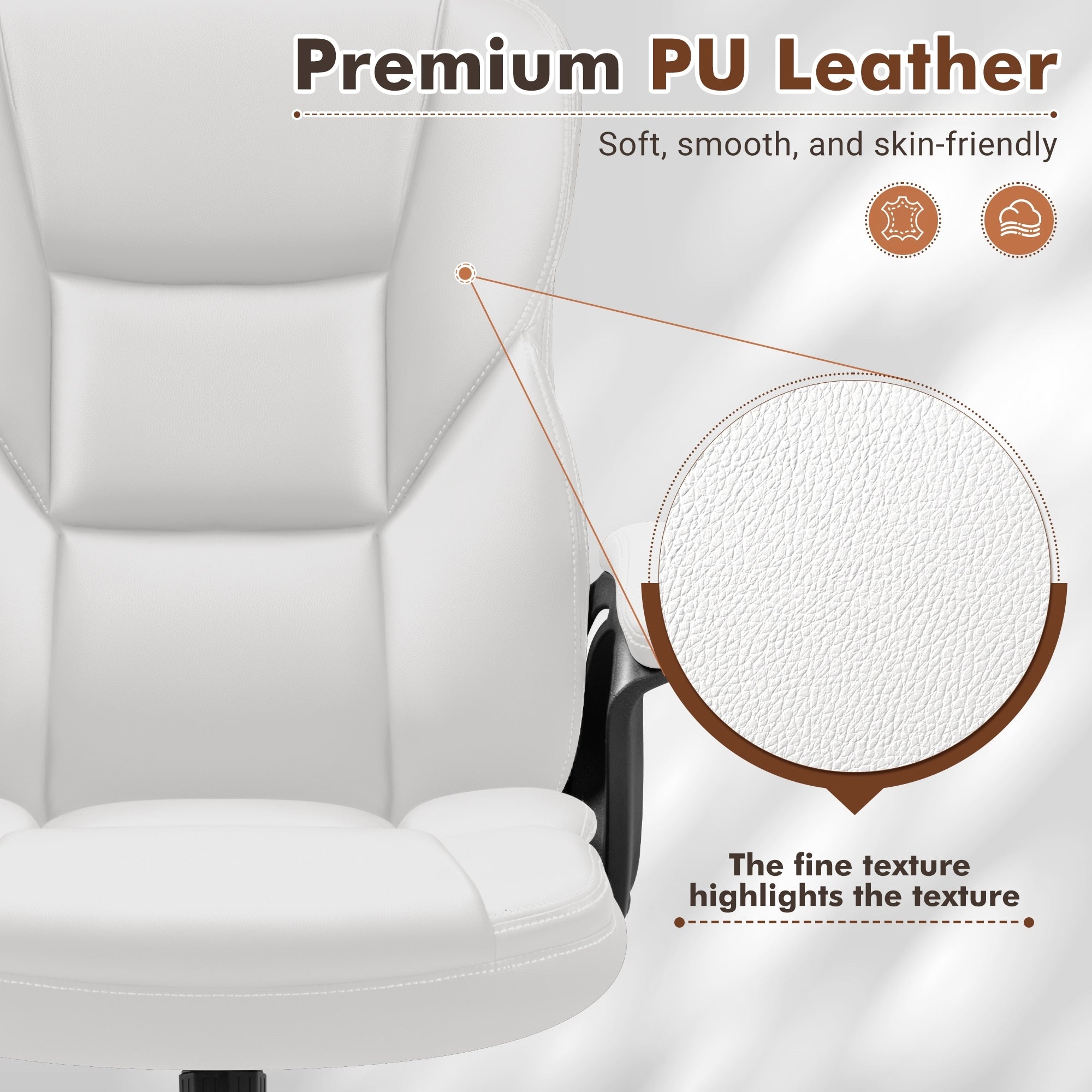 Chaise de bureau Homall à dossier haut, ergonomique, pour cadre supérieur.