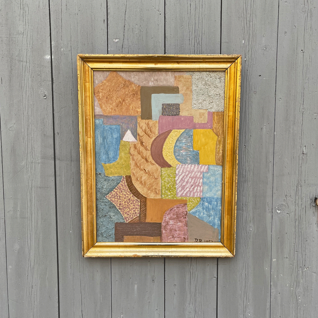 Peinture à l'huile abstraite sur panneau