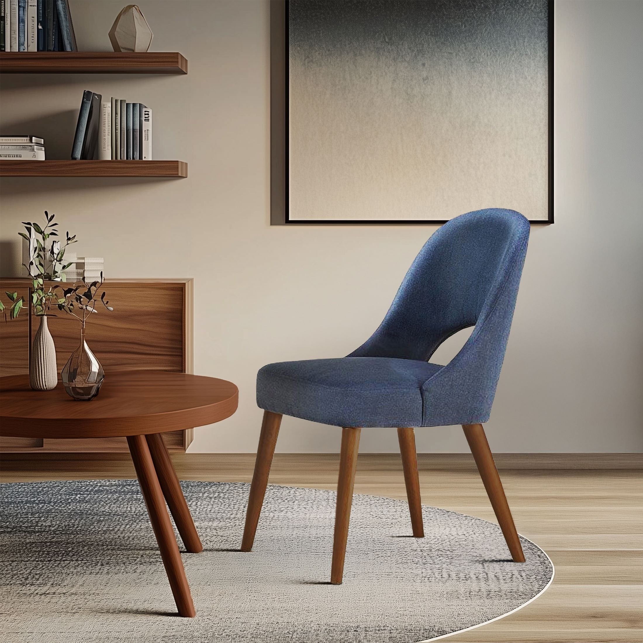 Chaises de salle à manger rembourrées INK IVY Nola avec dossier ajouré (lot de 2)