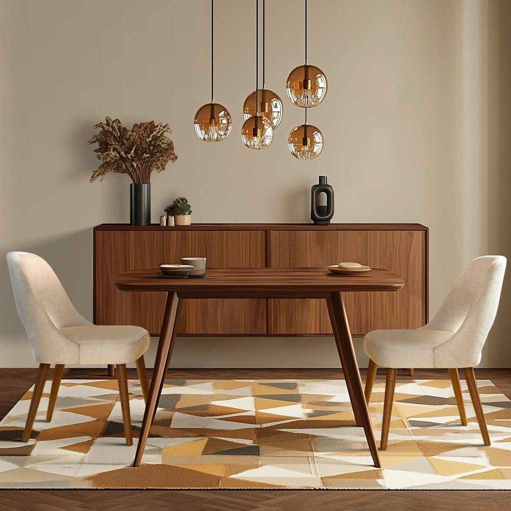 Chaises de salle à manger rembourrées INK IVY Nola avec dossier ajouré (lot de 2)