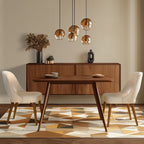 Chaises de salle à manger rembourrées INK IVY Nola avec dossier ajouré (lot de 2)