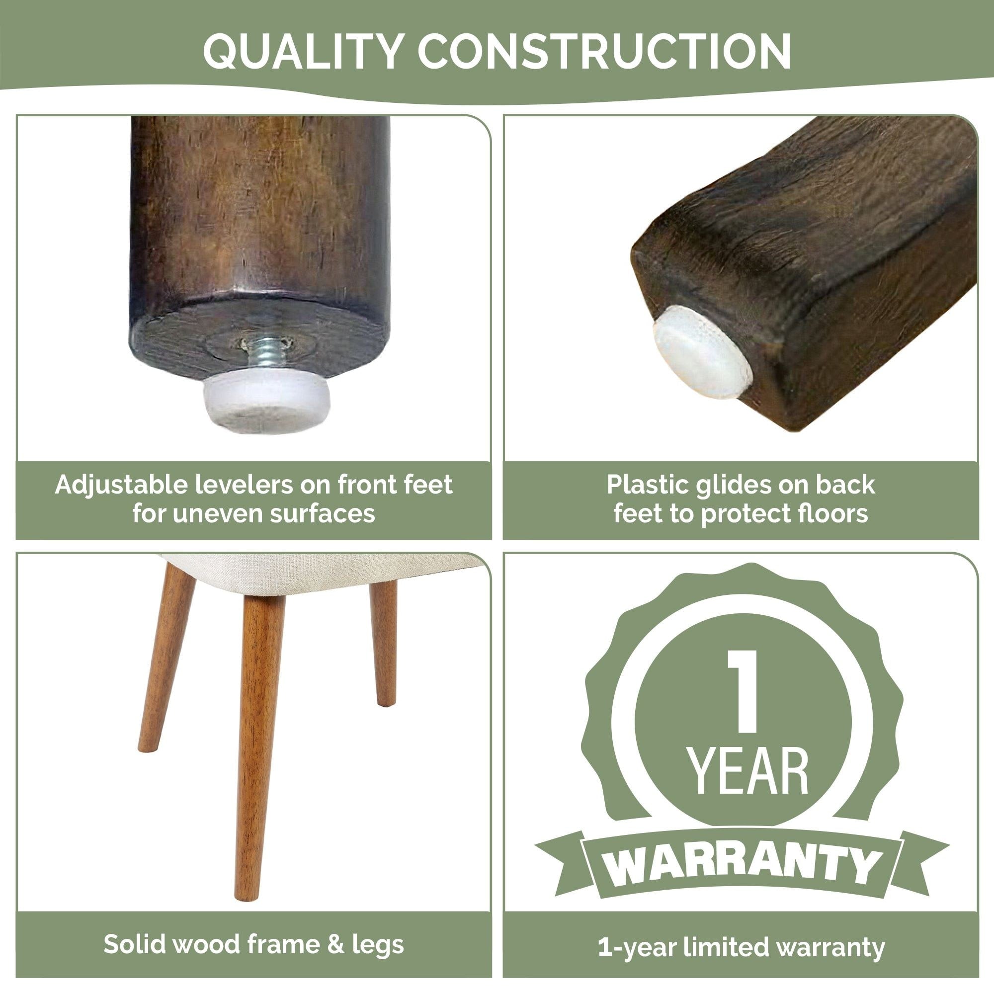 Chaises de salle à manger rembourrées INK IVY Nola avec dossier ajouré (lot de 2)