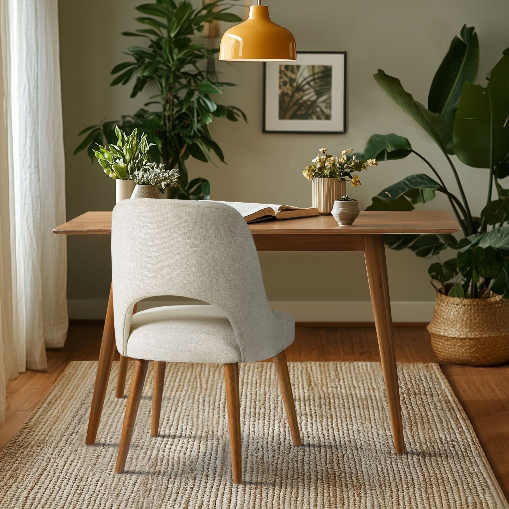 Chaises de salle à manger rembourrées INK IVY Nola avec dossier ajouré (lot de 2)