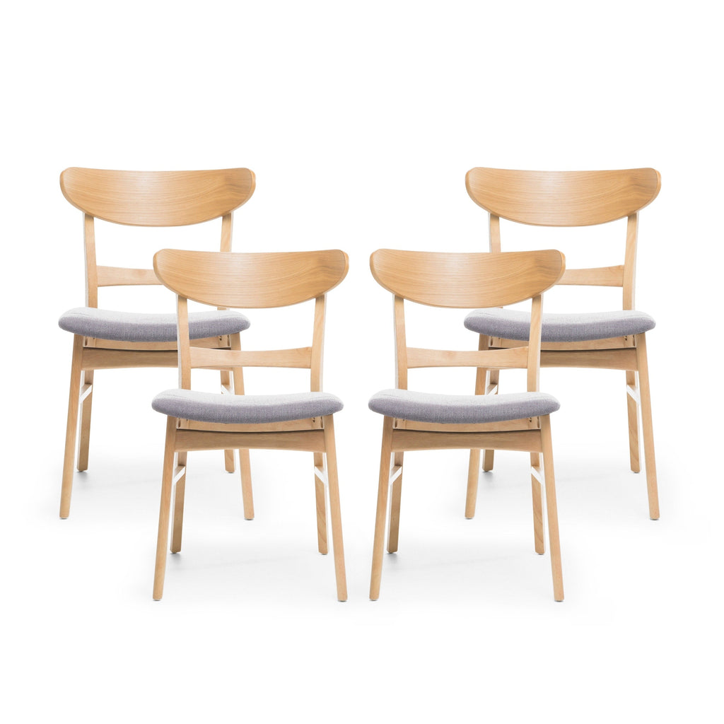 Chaises de salle à manger Idalia style moderne du milieu du siècle (ensemble de 4) par Christopher Knight Home