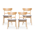 Chaises de salle à manger Idalia style moderne du milieu du siècle (ensemble de 4) par Christopher Knight Home