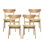 Chaises de salle à manger Idalia style moderne du milieu du siècle (ensemble de 4) par Christopher Knight Home