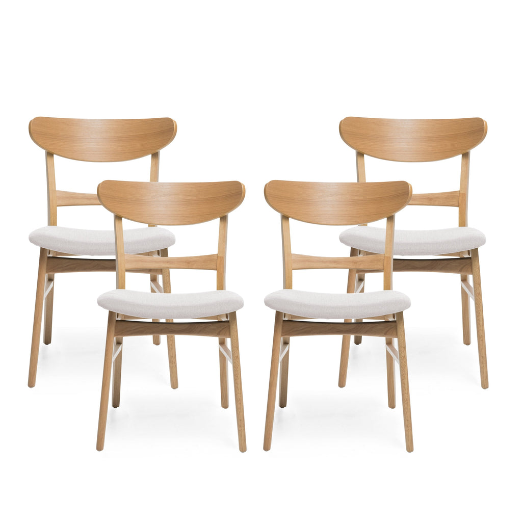 Chaises de salle à manger Idalia style moderne du milieu du siècle (ensemble de 4) par Christopher Knight Home