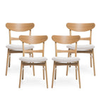 Chaises de salle à manger Idalia style moderne du milieu du siècle (ensemble de 4) par Christopher Knight Home
