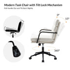 Fauteuil de bureau moderne Joseph en similicuir avec blocage et inclinaison centrale, par HULALA HOME