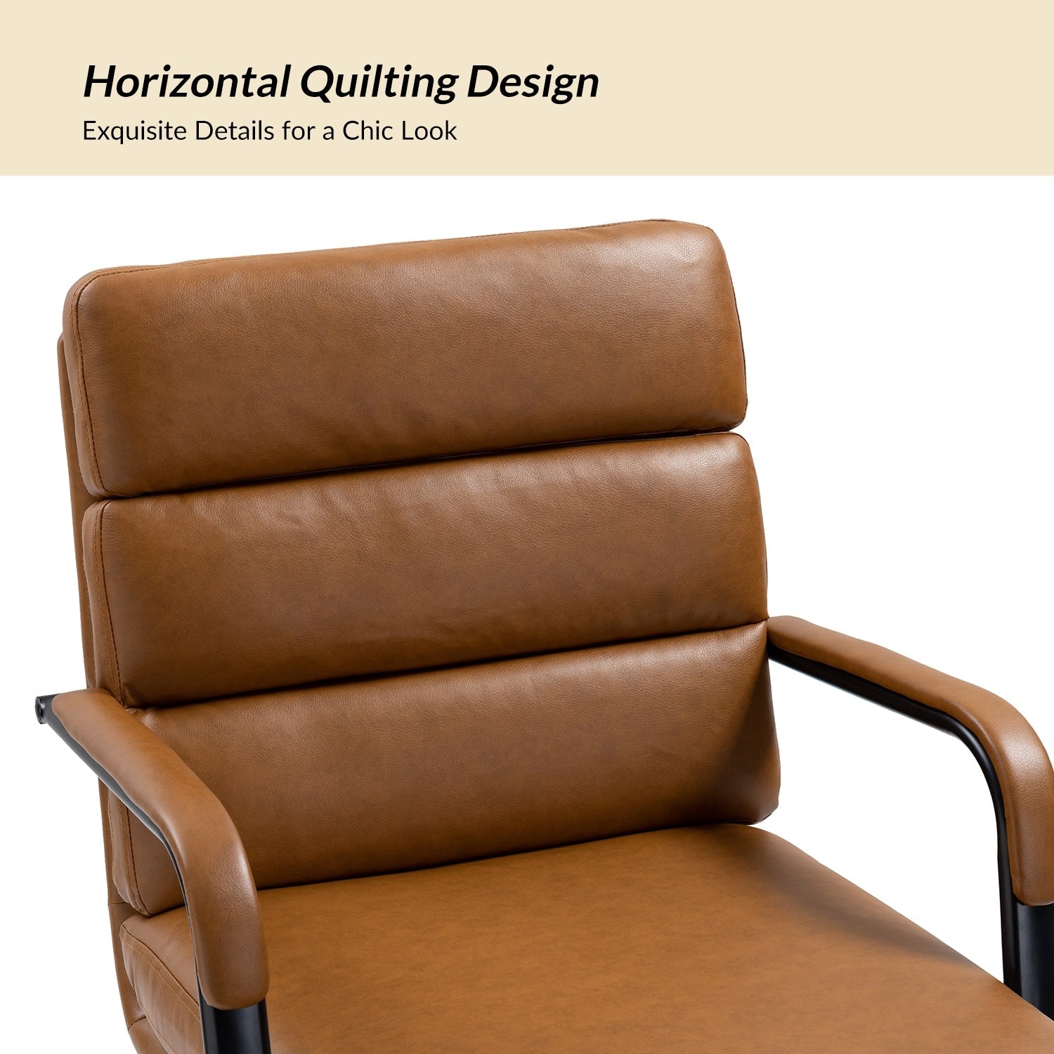 Fauteuil de bureau moderne Joseph en similicuir avec blocage et inclinaison centrale, par HULALA HOME