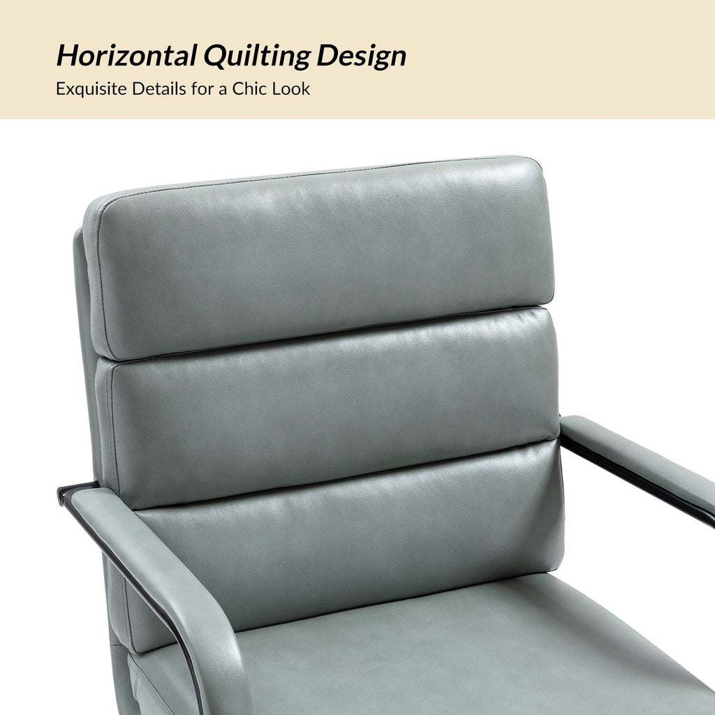 Fauteuil de bureau moderne Joseph en similicuir avec blocage et inclinaison centrale, par HULALA HOME