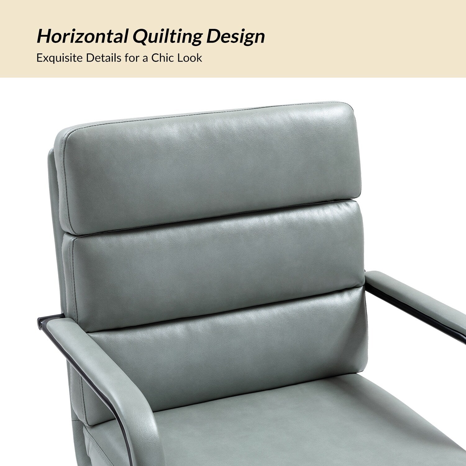 Fauteuil de bureau moderne Joseph en similicuir avec blocage et inclinaison centrale, par HULALA HOME