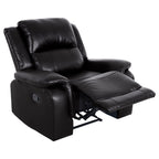 Leather Manual Recliner Sofa Collection for Living Room Leather Reclining Furniture for Home Office Living Room