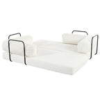 L-Shaped Modular Sofa Bed in Corduroy Fabric