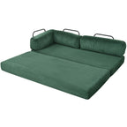 L-Shaped Modular Sofa Bed in Corduroy Fabric