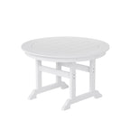 Polytrends Laguna Hdpe All Weather Outdoor Patio Dining Set with Round Table, Armchairs (5-Piece Set)