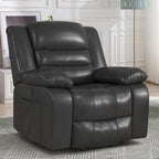 Leather Lift Recliner Chair With Dual Motor, Oversized Power Recliners With Electric Massage Heating