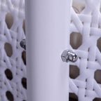 LeisureMod 2 Person Hanging Egg Chair with Stand - Outdoor/Indoor Rattan Wicker Patio Swing Hammock Lounger with Cushions