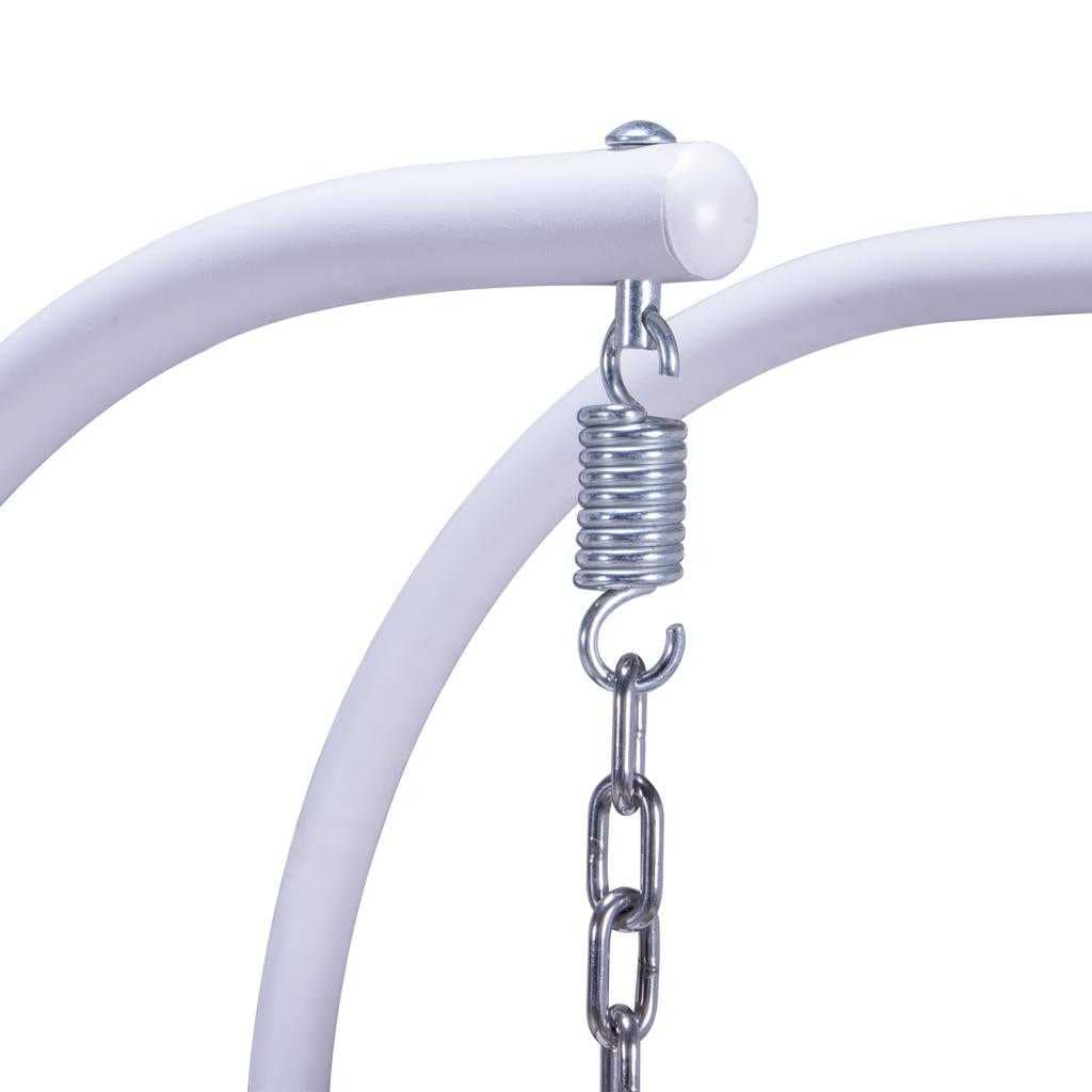 LeisureMod 2 Person Hanging Egg Chair with Stand - Outdoor/Indoor Rattan Wicker Patio Swing Hammock Lounger with Cushions