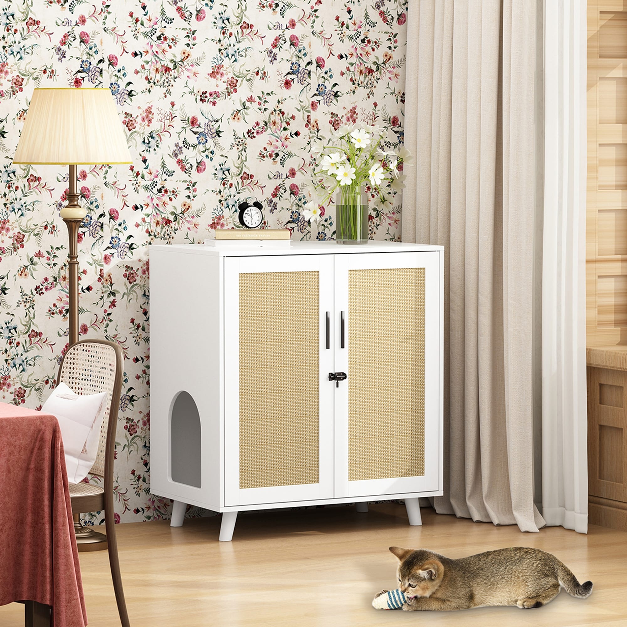Litter Box Enclosure Cat Litter Box Furniture End Table Sofa Tbale