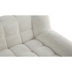 Liyasi 2 Seater Full Compression Sofa Beige Lychee Velvet No Assembly Required