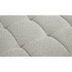 Liyasi 2 Seater Full Compression Sofa Beige Lychee Velvet No Assembly Required