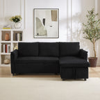 Loveseat Sofa with Chaise Lounge L-Shaped Modular Convertible Sofa with Storage Chaise