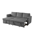 Loveseat Sofa with Chaise Lounge L-Shaped Modular Convertible Sofa with Storage Chaise