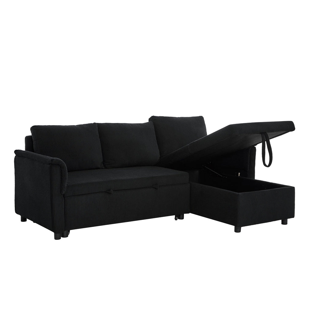 Loveseat Sofa with Chaise Lounge L-Shaped Modular Convertible Sofa with Storage Chaise