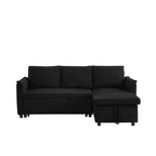 Loveseat Sofa with Chaise Lounge L-Shaped Modular Convertible Sofa with Storage Chaise