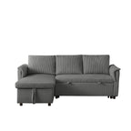 Loveseat Sofa with Chaise Lounge L-Shaped Modular Convertible Sofa with Storage Chaise