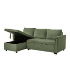 Loveseat Sofa with Chaise Lounge L-Shaped Modular Convertible Sofa with Storage Chaise