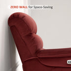 MCombo Zero Wall-Hugger Power Recliner Chair with Adjustable Headrest, Perfect for Small Spaces and RV, Fabric ST257