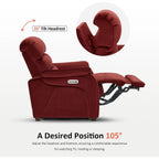 MCombo Zero Wall-Hugger Power Recliner Chair with Adjustable Headrest, Perfect for Small Spaces and RV, Fabric ST257