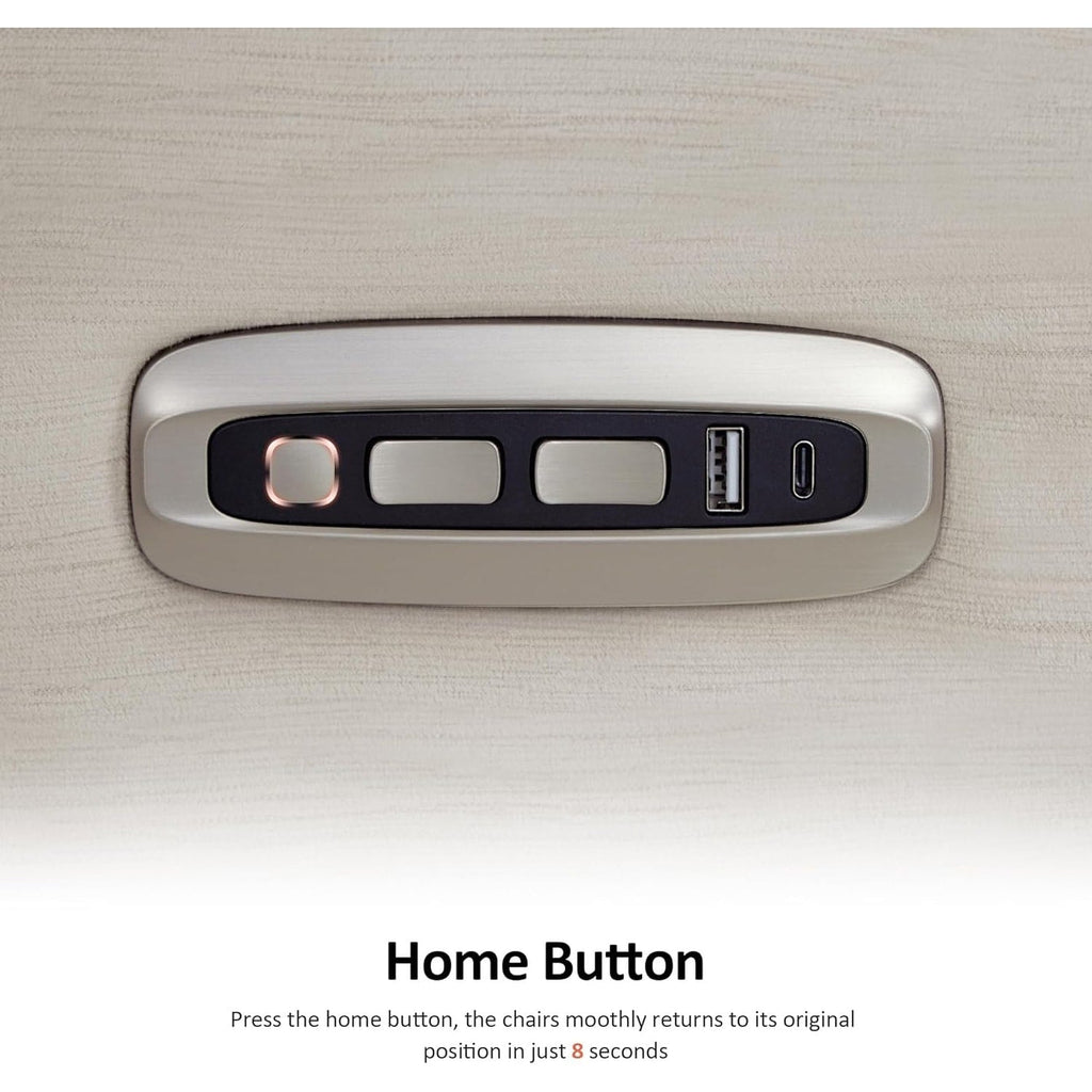 MCombo Zero Wall-Hugger Power Recliner Chair with Adjustable Headrest, Perfect for Small Spaces and RV, Fabric ST257