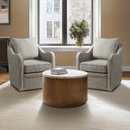 Madison Park Betty Upholstered Swivel Curved Armchair
