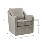 Madison Park Betty Upholstered Swivel Curved Armchair