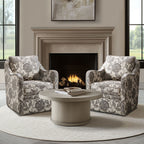 Madison Park Betty Upholstered Swivel Curved Armchair