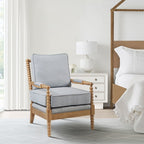 Madison Park Donohue Turned Wood Frame Armchair