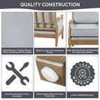 Madison Park Donohue Turned Wood Frame Armchair