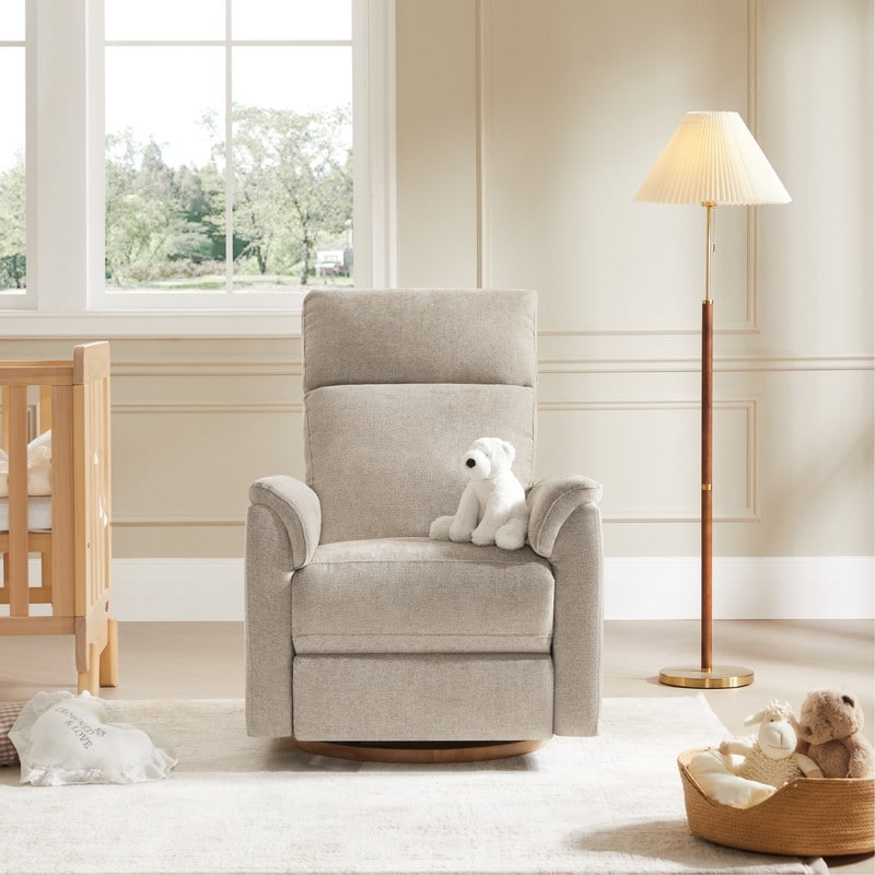 Maire Power Swivel Nursery Recliner Chair with Nightlight