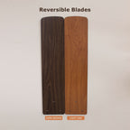 Ventilateur de plafond réversible en bois de 52 pouces, 5 pales, 3 lumières et télécommande