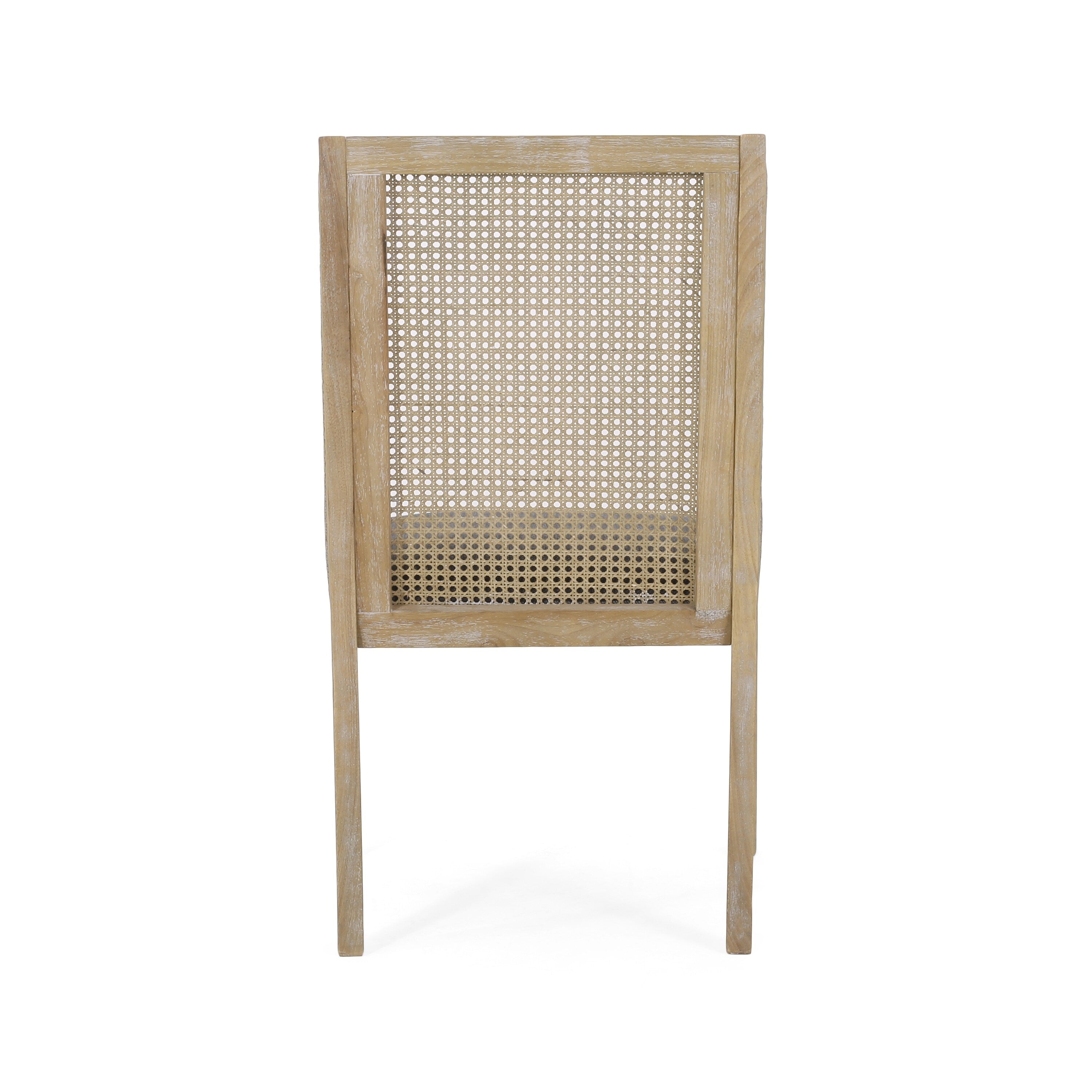 Maurers Cane and Wood Upholstered Dining Chairs (Set of 2) by Christopher Knight Home