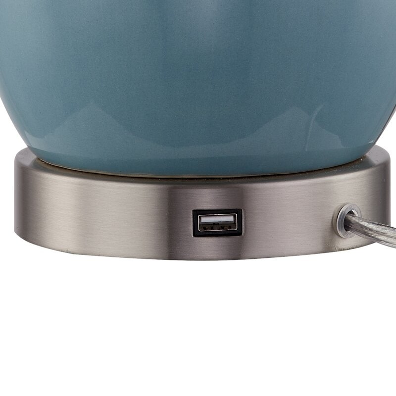 Ensemble de 2 lampes de table en céramique 28,5 avec port USB