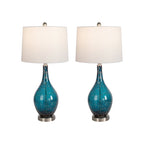 Lampes de table USB en verre (lot de 2) - Lampe de chevet moderne